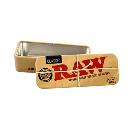 raw rolling paper tin 1 - Raw Tin Box Perfect Smoking Accessory