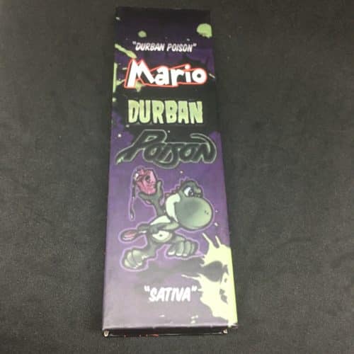 mario durban poison scaled - 1 G Mario Disposable Vape Pens - Durban Poison Sativa D9