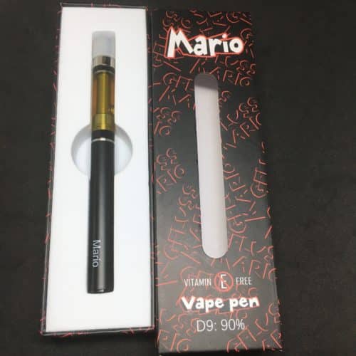mario pen scaled - 1 G Mario Disposable Vape Pens - Grape Topanga Indica D9