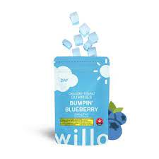 bumpin blueberry 200mg willow thc 1 - Willo Gummies – Bumpin' Blueberry (200mg Day/Focus/Energy) Sativa
