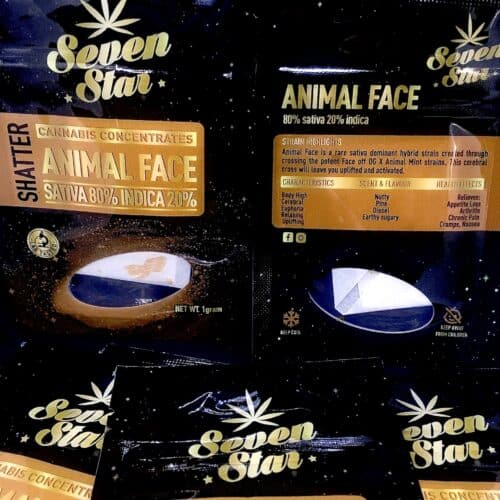 animal face seven star bunch scaled - Seven Star Shatter Animal Face Sativa