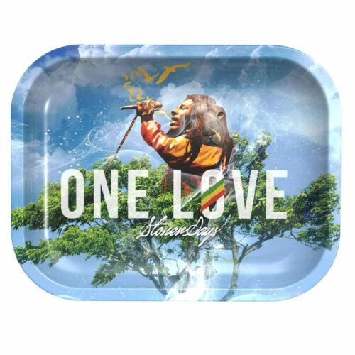 one love rolling tray - Small Metal One Love Rolling Tray
