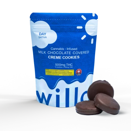 willo Creme Cookies - 500mg THC Milk Chocolate Covered Cream Cookies - (Day)