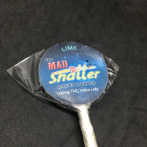 lime lolly scaled - The Mad Shatter Lime Lollies 100mg THC Indica