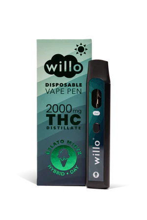willo 2000mg vape pen gelato - 2000mg Willo THC Disposable Vape Pen - GELATO MINTZ Hybrid Daytime