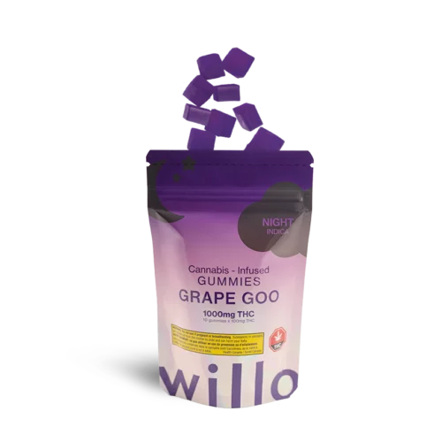 1000mg willo grape goo - 1000mg THC Willo Grape Goo (Night) Gummies