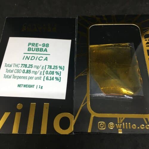 pre bubba 98 shatter willo scaled - #5 Blue & Green Leaf Deal Save Big