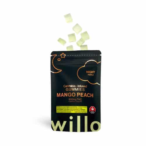 willo 500mg Mango Peach - 500mg THC Willo Mango Peach (Night) Gummies