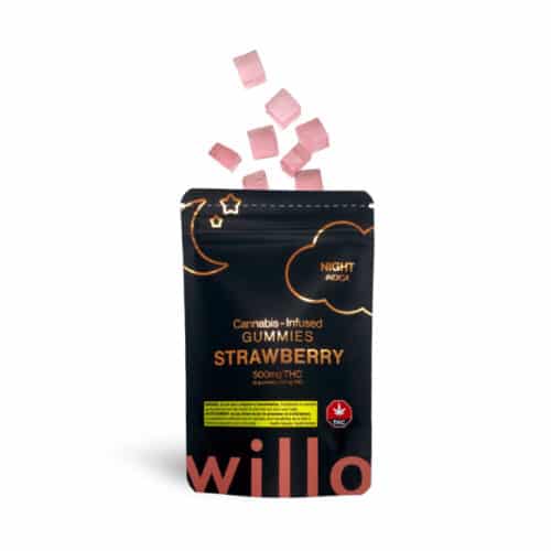 willo 500mg Strawberry - 500mg THC Willo Strawberry (Night) Gummies