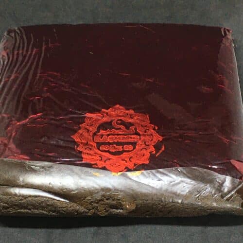 kashmir brick scaled - Kashmir Gold Seal 2020 Red Wrap Hashish ( Super Rare Import )