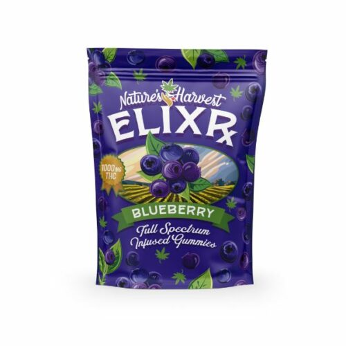Blueberry Elixr 1000mg Gummies 20x50mg Blueberry - Blueberry 1000mg Gummy By Natures Harvest *** NEW DYNAMITE FLAVOUR