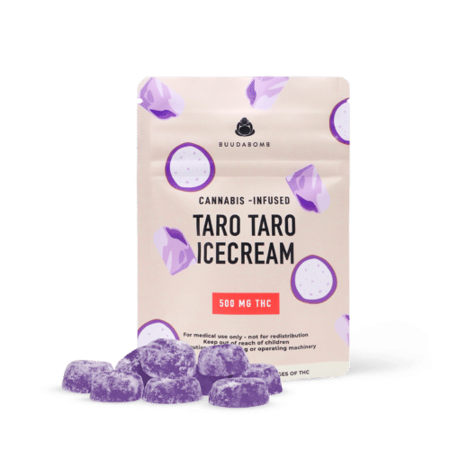 img taro taro icecream gummies - BUUDABOMB RED LABEL EXOTICS 500MG TARO TARO ICE CREAM