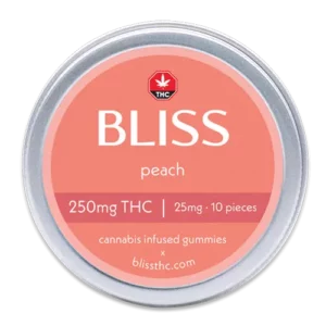 bliss tin 250 peach - Weed Delivery Toronto | Cannabis Dispensary | Kind Flowers